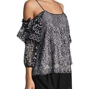 Parker Nikita Cold Shoulder Lace Top